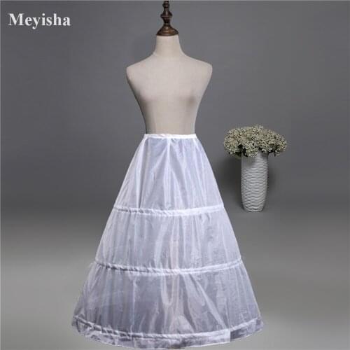 In Stock 3 Hoops Petticoats for wedding dress Wedding Accessories Free Shipping Crinoline Cheap Underskirt For Ball Gown 2018