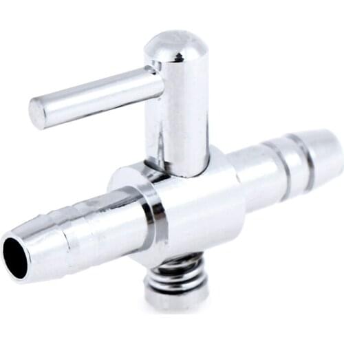 1pc Stainless Steel Aquarium Tank Air Lever Pump Oxygen Air Flow Splitter Tube Pipe Control Valve High Quality