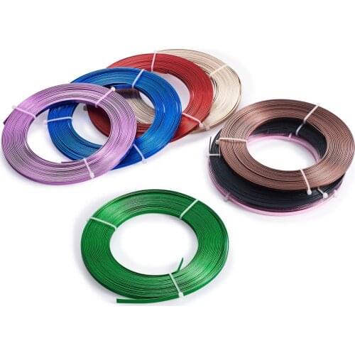 10m/roll Flat Aluminum Wire 5mm For Jewelry Making DIY Crafts Accessories