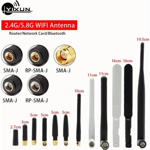 2.4G 5G 5.8G dual band wifi bluetooth antenna zigbee extenal glue stick antenna RP SMA interface 8dbi high gain 2400-2500MHz