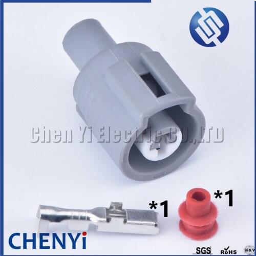 2 Sets 1 Pin 2.2mm female Auto Oil Plug Sensor Plug Wiring Plastic Cable Waterproof Connector 7283-1113-40 for Toyota Honda