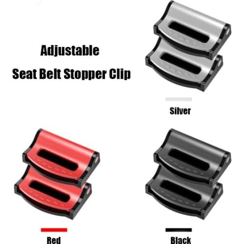 2Pcs Car Seat Belt Clip Adjustable Seat Belt Buckle Auto Stopper Buckle Plastic Clip Car Styling Interior Accessories Universal
