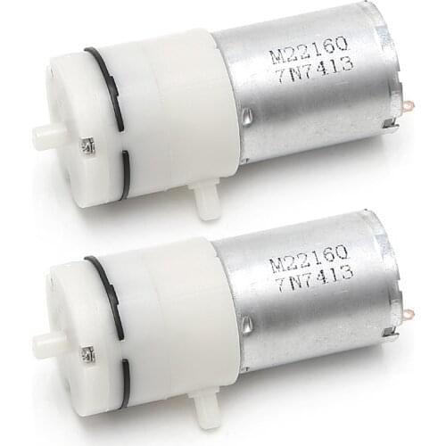 2x Mini Air Pump DC 3V-6V 5V 370 Motor Micro Mini Air Pump Vacuum For Aquarium Tank Oxygen