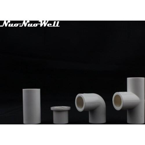 3pcs NuoNuoWell PVC Inside diameter 16mm Tee Straight Connector for Garden Irrigation Watering Fish tank Joint Pipe Adapter