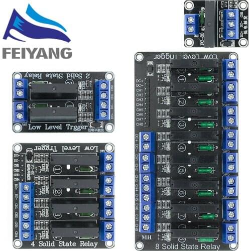 5V 1 2 4 8 Channel SSR G3MB-202P Solid State Relay Module 240V 2A Output with Resistive Fuse For ARDUINO Diy Kit