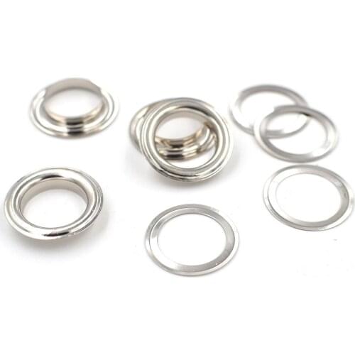 50pieces/lot) inner diameter 17mm metal Eyelets Shoebox holes Canopy cloth drawstring holes Silver rivets Sewing repair