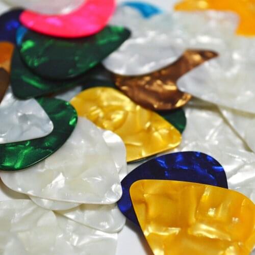 50 pcs Celluloid Guitar Picks Plectrums for Guitar Bass with Random Color 0.46mm 0.71mm 0.96mm