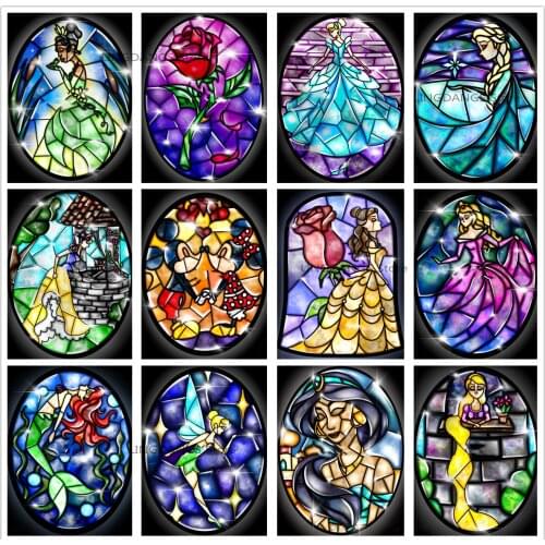 5d Diy Diamond Painting Disney Princess Animal Cartoon Window Diamond Mosaic Embroidery Cross Stitch Handmade Home Decor Gift