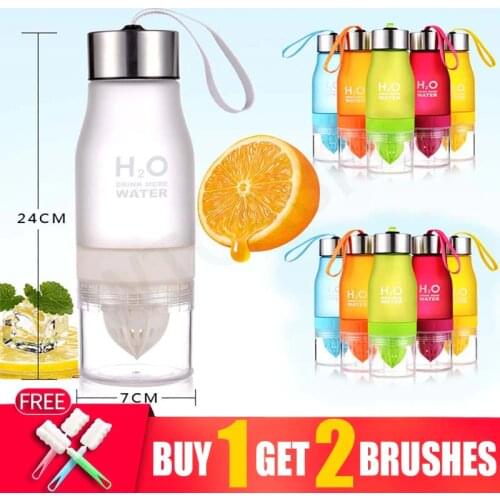 650ml My Sport Plastic Infuser Water Bottle Gourde Lemon Drinkware Herbalife Nutrition Milk H2o Fruit lemon Drink More Bottles