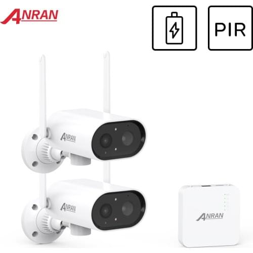 ANRAN Rechargeable Security Camera Surveillance Camera Video Surveillance cctv Camera Wireless Outdoor Waterproof IP Camera Kit