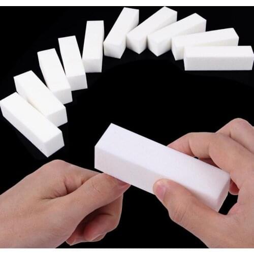White Nail Art Buffers Sanding Block Buffing Grinding Polishing Block Nail File Buffer Pedicure Professional Nail Art Tool