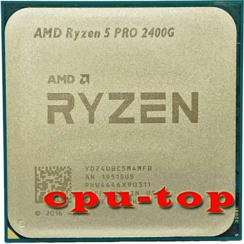 Free Shipping AMD Ryzen 5 Pro 2400G R5 Pro 2400G 3.6 GHz Quad-Core Quad-Thread 65W CPU Processor YD240BC5M4MFB Socket AM4