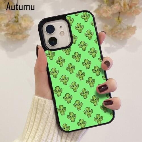 Phone Case for iPhone 12 mini X XS XR 11 Pro Max SE 2020 5 6S 7 8 Plus Samsung Galaxy S8 S9 S10 S20 S21 Cactus plants Cover