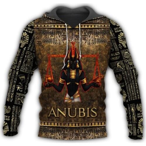 Ancient Egypt Anubis 3D All Over Printed Hoodie For Men And Women Casual Vintage Streetwear Pullover Casual Funny Hoodies A-530