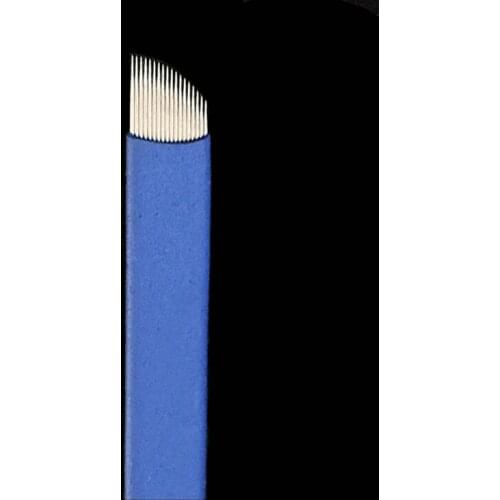 300 Pcs 0.18mm F18 needle Permanent Makeup Eyebrow Tattoo Blade Microblading Needles For 3D Embroidery Manual Tattoo Pen Machine