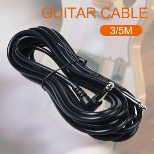 3/5M Electric Guitar Cable Patch Cord Stable Transmission Shield Noise Reduction Connecting Wire Guitar Amplifier for Folk Rhyme