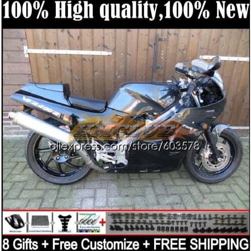 Body For HONDA VFR400 R V4 VFR400RR RVF400R VFR400R 1987 1988 34CL.29 RVF VFR 400 R RR 400R CC NC24 87 88 Fairings Black grey