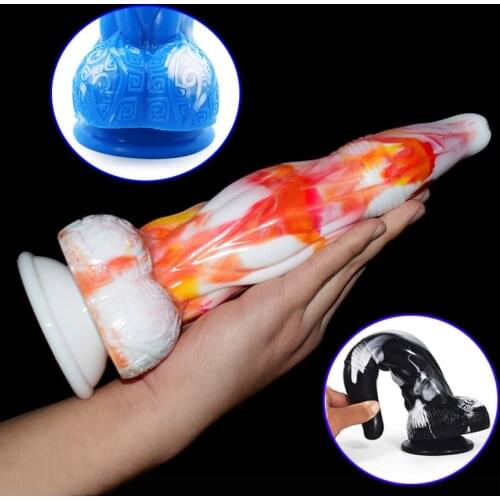 Colorful Animal Dilldos Liquid silicone Dildo Wolf Dog Fake Penis Sex Toys For Women Female Masturbate Big Anal Plug Adult Games