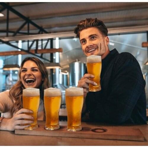 1pc 320/400ml Party Share Beer Mugs 4 In 1 Glass Beer Stein Beer Mug Xmas Family Home and Bar Glass Water Beer Cup