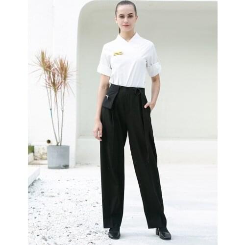 2020 Summer/Spring Best Selling SPA Uniforms Beautician Working Top+Pants Set Hotel High Quality White Work Clothes