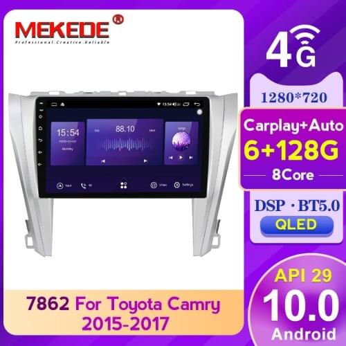 MEKEDE QLED screen DSP 6+128G car gps navigation radio player For Toyota Camry 7 XV 50 55 2015 - 2017 carplay auto 4G LTE BT5.0