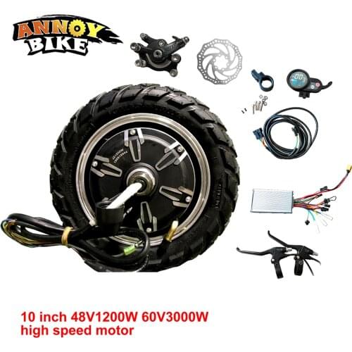 10 inch Hub Motor Kit ebike Scooter 48V1200W 60V3000W Brushless Gearless Electric Motorcycle Wheel Bicicleta Electrica Engine