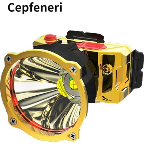 LED Super Bright Head-mounted Night Fishing Lamp Headlights Strong Light and Long-range Rechargeable Waterproof Miners Lamp