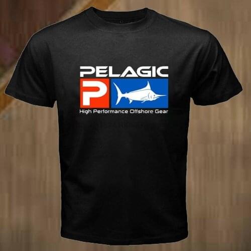 New Pelagic Gear Fishing Round Neck T-Shirt Short Sleeve Cotton Casual Top