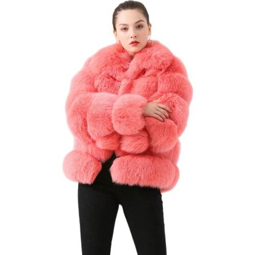 QIUCHEN PJ19031 2020 new arrival real fox fur women winter coat High quality Fashion mode Hot sale