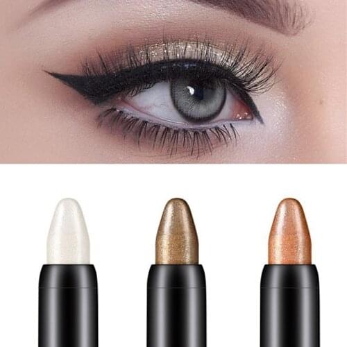 15 color pearlescent pen Waterproof glitter matte eyeliner White highlight stick Nude Eyeshadow Pen Flashing silkworm pen 1pcs