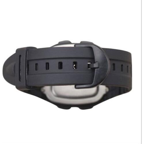 Silicone Watch Band Stainless Steel Pin Buckle Replacement Watchband for Casio W-96H Men Strap Watchband Bracelets Only Black