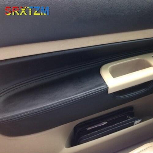 SRXTZM Microfibre Leather Protective Center Armrest /Interior Door Panel and Armrests Cover For Volkswag Golf MK4 Bora 2002-2006