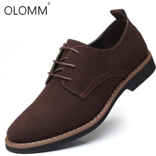 High Quality Brand Spring Suede Leather Men Shoes Oxford Casual Classic Sneakers for Male Comfortable Footwear Large Size 38-48