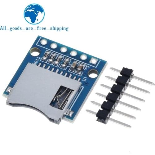 TZT Micro SD Storage Expansion Board Mini Micro SD TF Card Memory Shield Module With Pins for Arduino ARM AVR