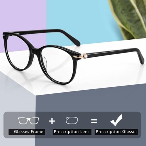 ZENOTTIC Progressive Prescription Glasses Women Rhinestone Cat Eye Spectacle Multifocal Optical Photochromic Myopia Eyeglasses