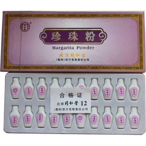 Medical Pharmacy Pure Best Pearl Powder Treats Spot Freckle Acne Toxin 1 box/20bottles for face massage