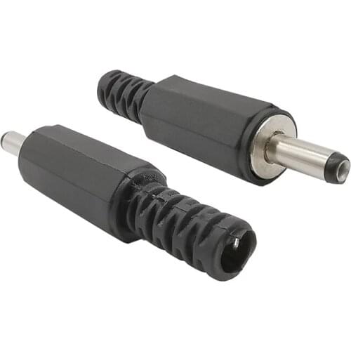 10Pcs 3.5mmx1.3mm DC Power Male Plug Solder Tip Socket Adapter 3.5*1.3mm DC Socket Mount Plug Wire Terminals Connector