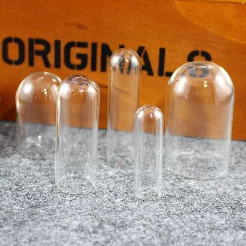 150pcs Different size tube bell jars glass globe dome locket vial pendant glass bottle vial pendant fashion jewelry accessories