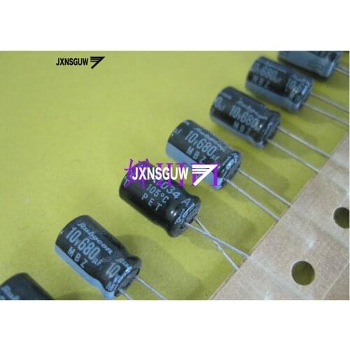 20PCS NEW RUBYCON MBZ 10V680UF 8X11.5MM Brown Aluminum electrolytic capacitors 680uF/10v 105 degrees 680UF 10V