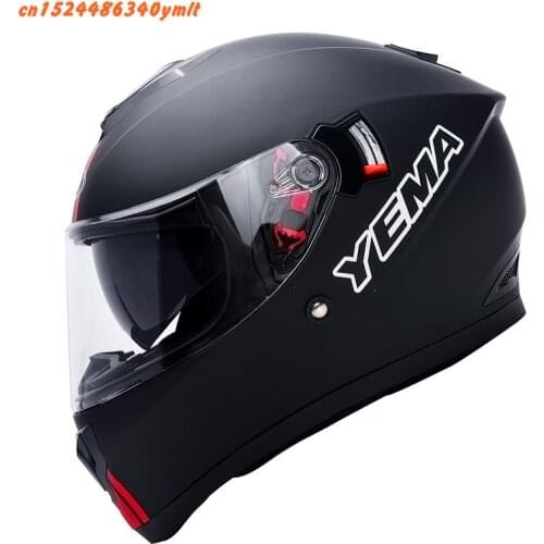 2019 New High-quality ABS YEMA Motorcycle Full Face Helmet, Double Sun Visor Racing Helmet ,Capacete