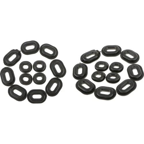 24pcs Rubber Grommet Kit Assortment, Heavy-Duty Fairing Set Replacement for Honda CG125 Motorcycle (Black)