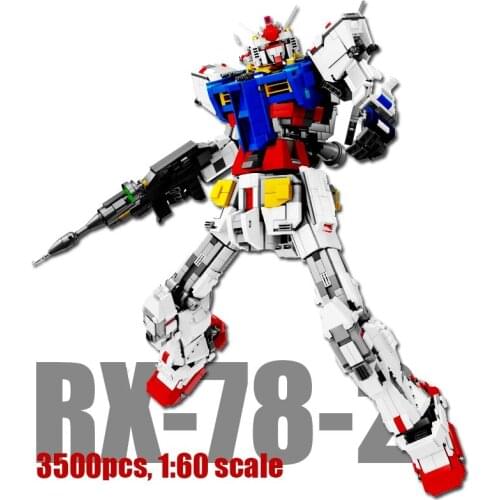 3500Pcs Assemble RX78-2 MOC Gundam Warrior Mode Robot Model Building Block Bricks Sets Kids Educational DIY Toys Birthday Gifts