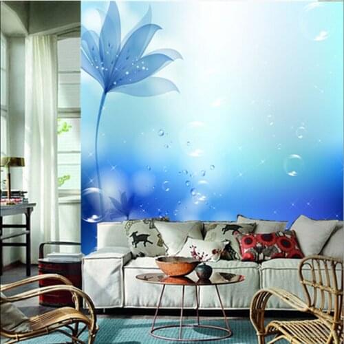 The custom 3D murals,3D 3D beautiful romantic blue flowers papel de parede,living room sofa TV wall bedroom wall paper