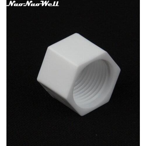 4pcs NuoNuoWell POM 1/2" Female Thread End Connector for Fish Tank Plastic Adapter Hexagon Plug Garden Irrigation Watering Parts