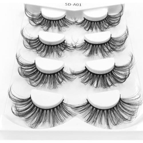 5pairs 3d mink eyelashes false eyelashes natrual makeup full strip lashes fluffy false 3d mink lashes 25mm cilios mink maquiagem