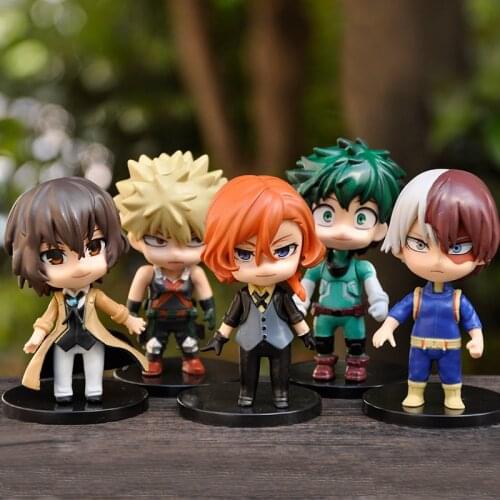 5pcs/set my hero academia figure 10cm Midoriya Izuku Bakugou Katsuki Shoto Boku no Hero Academia Figures PVC Model Toys