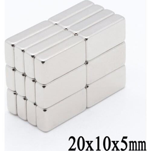 50pcs 20x10x5 mm N35 neodymium magnet Small Square power Strong magnets 20*10*5mm Rare Earth Neodymium Magnets 20x10x5mm