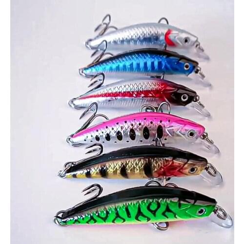 6g 6cm Bionic Fishing Lure Wobbler Floating Bass Artificial Hard Bait Crankbait Carp Striped Bass Easy to Install Fishing Baits