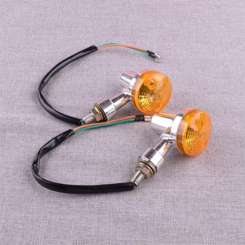 CITALL Universal 2pcs Motorcycle Motorbike Amber Bulb Turn Signal Light Indicator Lamp Refit
