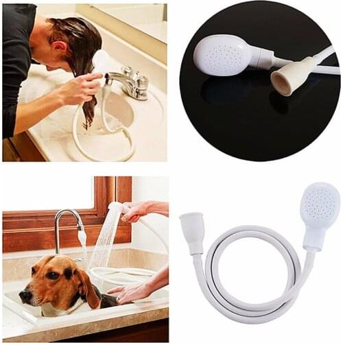 1.2 M Dog Pet Bath Shower Head Pet Bath Hose Sink Spray Drain Filter Hair Washing Hair Clipper Shampoo Pet Push Saving Shower